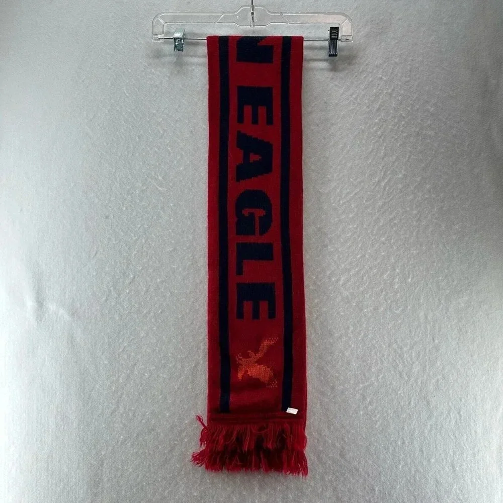 American Eagle Outfitters Scarf Adult OS Rectangle Sweater Knit Fringed Red